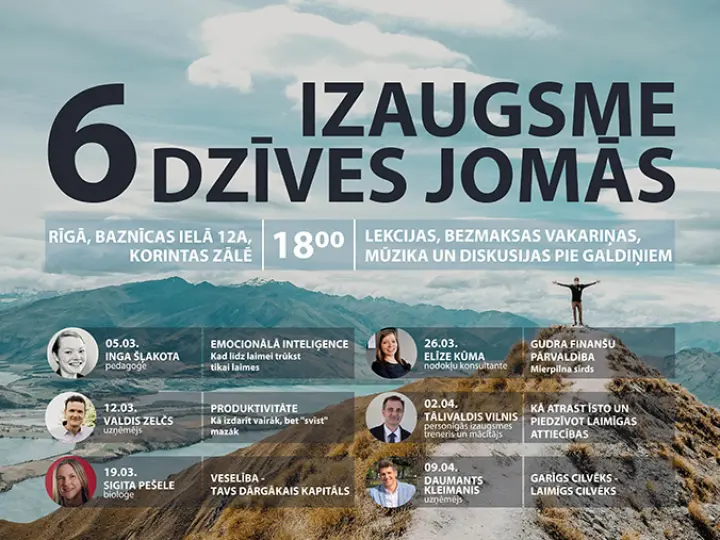 Izaugsme 6 dzīves jomās