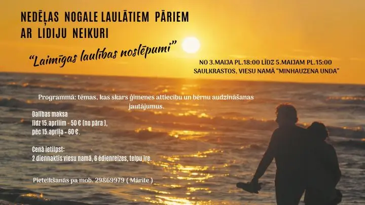 Nedeļas  nogale laulātiem pāriem