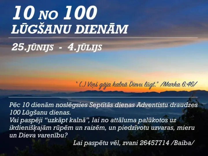 10 no 100 Lūgšanu dienām