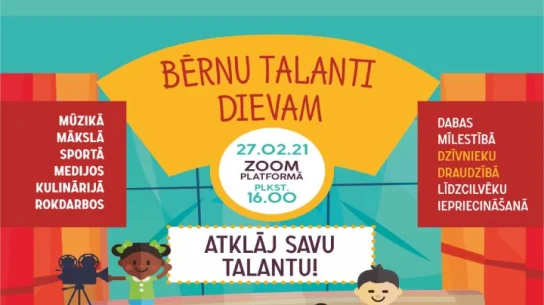 Bērnu talanti Dievam: Pasākums ZOOM platformā