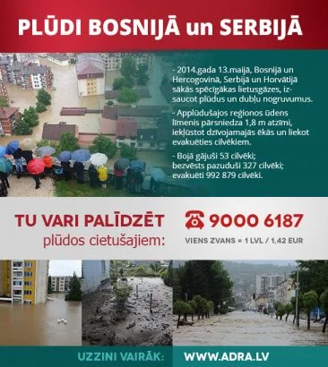 Plūdi Bosnijā un Serbijā