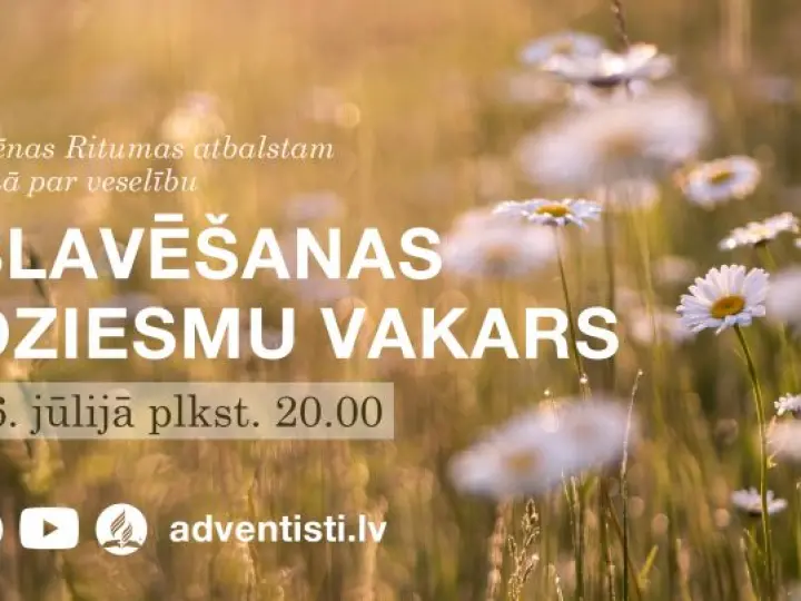 Slavēšanas dziesmu vakars 16. jūlijā