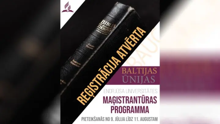 Reģistrācija maģistrantūras programmai atvērta