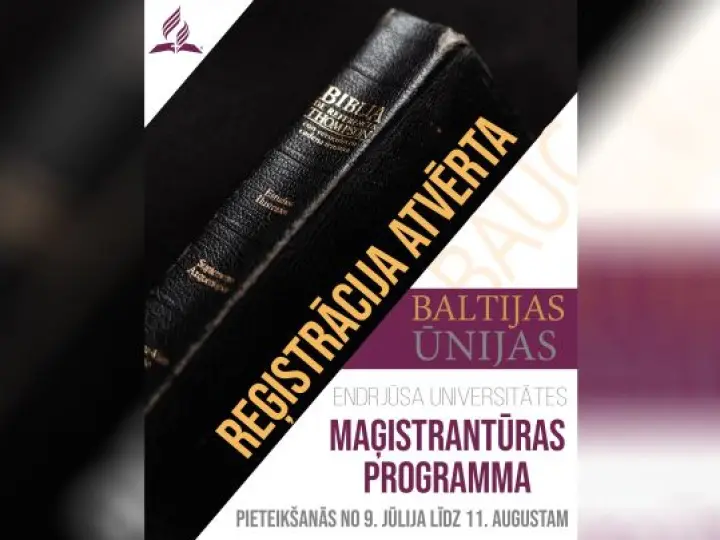 Reģistrācija maģistrantūras programmai atvērta