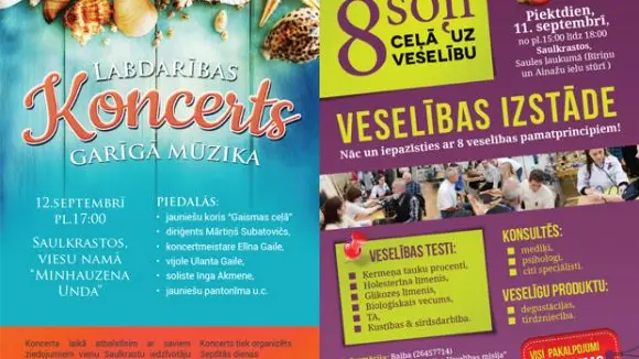 Labdarības koncerts un veselības izstāde Saulkrastos