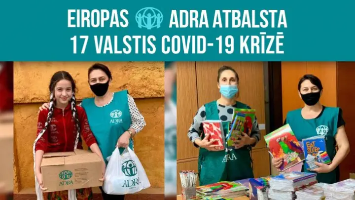 Eiropas ADRA atbalsta 17 valstis COVID-19 krīzē