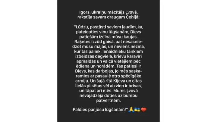 Liecība no mācītāja Igora Ukrainā