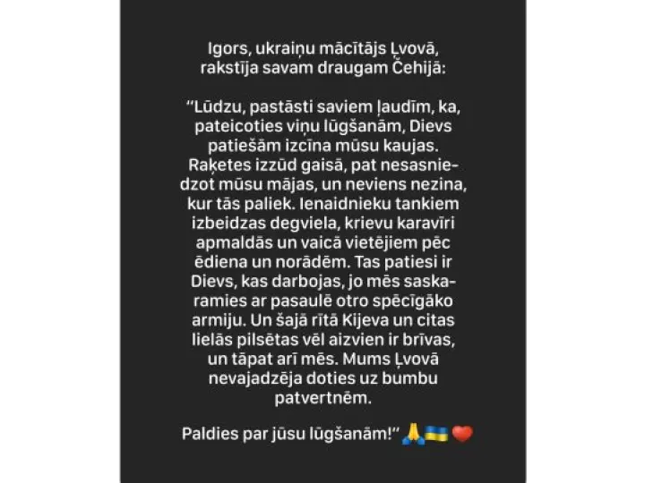 Liecība no mācītāja Igora Ukrainā