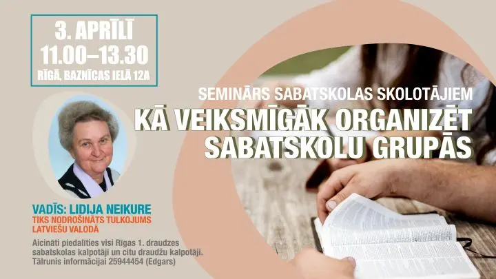 Seminārs sabatskolas skolotājiem