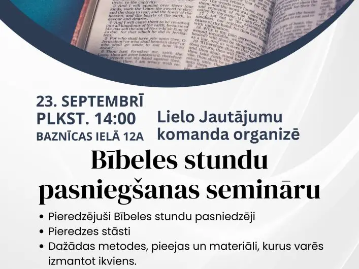 Bībeles stundu pasniegšanas seminārs