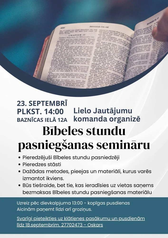 Bībeles stundu pasniegšanas seminārs