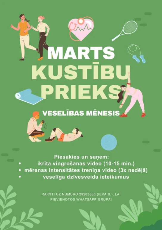 Marts - veselības mēnesis