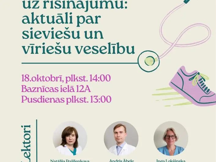 Veselības seminārs: "No problēmas uz risinājumu: aktuāli par sieviešu un vīriešu veselību"