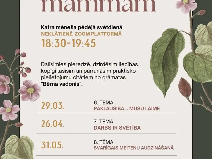 Neklātienes sanāksmes mammām