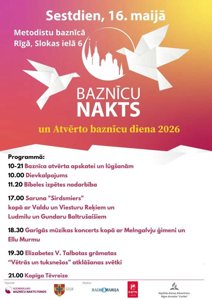 Baznīcu nakts un Atvērto baznīcu diena SDA draudzē “Cerība”
